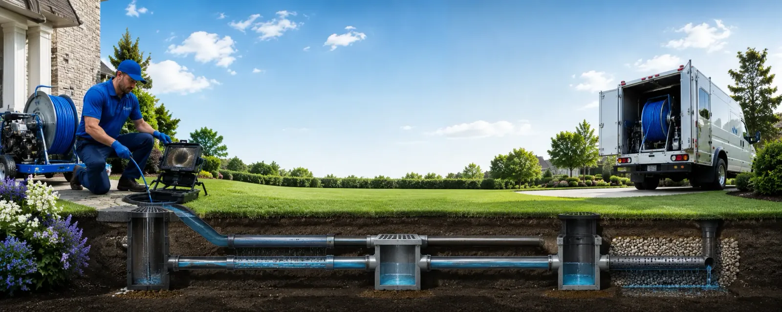 Outdoor drain cleaning information for Islandia, NY